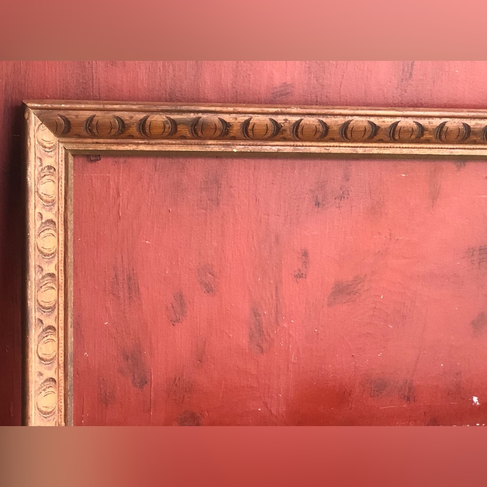 9663 Large Wooden Carved Raw Folkart Art Frame Approximately 15.5” X 27.25” - Picture 2 of 8